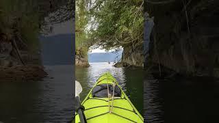 Kayaking through a grotto in Southeast Alaska #cruiseship #cruise #travel