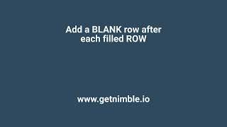 ADD BLANK ROW - Google Sheets