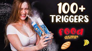 Eating asmr - 100 FOOD TRIGGERS in 12 MINUTES