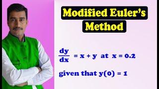 Using Eulers predictor and corrector formula solved simple example