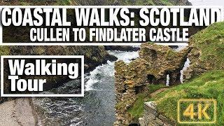 4K City Walks Cullen to Findlater Castle - Scottish Coastal Walking Treadmill video