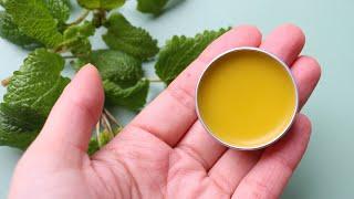 Easy Lemon Balm Lip Balm Recipe lip salve for cold sores