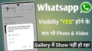 whatsapp ke photo gallery me kaise laye  whatsapp media not showing in gallery