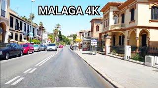 4K- Driving MALAGA downtown Andalusia Spain 