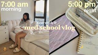 first week of med school VLOG️ aesthetic study vlog back to school morning routine student tips