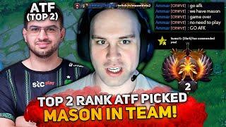 TOP 2 RANK ATF picked MASON in TEAM  BEST SNIPER CARRY by MASAO in HIGH MMR