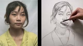 Blocking in a Portrait – How to Draw Portraits