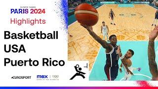 USA vs. Puerto Rico Basketball Highlights  Anthony Edwards scores 26 at Olympics   #Paris2024