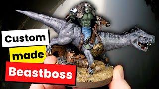 Kitbashing a custom Ork Beastboss on Squigosaur