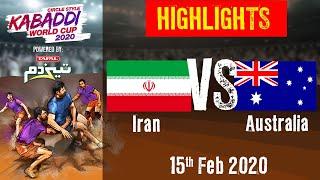 Kabaddi World Cup 2020 Highlights Iran vs Australia - 15 Feb  BSports
