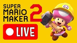 LIVE Playing Expert and Viewer Levels In Super Mario Maker 2