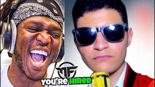 DANK CUBES LIVE COMMENTARY ON KSI VS JOE FOURNIER- Youre Hired KSI REACTS FULL CLIP -rksi