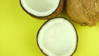 Closeup shot of healthy fresh tropical coconuts spinning clock...  Indian Stock Footage  Knot9