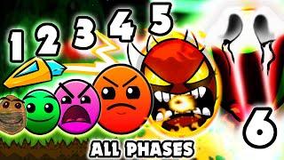 Geometry Dash ALL PHASES  Friday Night Funkin VS Geometry Dash 2.2  Fire In The Hole FNF MOD