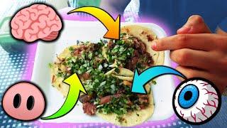 Trying Street Food in Cancun Pig Brain tacos?