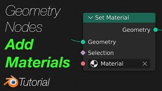 3.2 Blender Tutorial Add Materials to Geometry Nodes Quickly