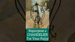 Old Chandeliers Make Great Patio Decor #shortsyoutube #shorts #short  #shortvideo