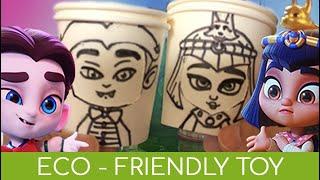 DIY - Cleo and Drac - Super Monsters cup toy