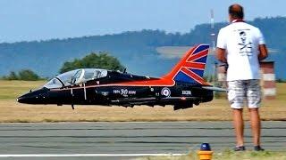 BAE-HAWK HUGE RC SCALE MODEL TURBINE JET FLIGHT DEMO DISPLAY PILOT BY IQ-HAMMER  Bayreuth 2016