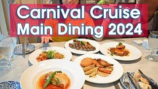 Carnival Cruises Dinner Guide 2024  Menus & Food at MDR