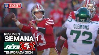 New York Jets vs. San Francisco 49ers  Semana 1 - NFL 2024  Highlights Resumen en español