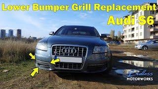 How to Remove and Replace the Lower Bumper Grilles  Fog Light Grilles on an Audi S6 C6 2004-2011