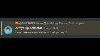 @ArmyCupAnimator #EXPOSED For Trying to make an Imposter account out of GalaxyRedGemStudios2023.