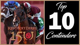 TOP 10 CONTENDERS FOR THE 150th KENTUCKY DERBY AT CHURCHILL DOWNS  MAY 4 2024