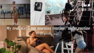 Realistic 5 a.m. morning routine night routine  11 weeks out