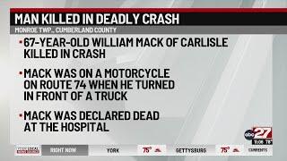 Motorcyclist killed in Cumberland County crash