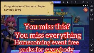 Homecoming Event 06-07-2024 Free Packs For Everyone  Lords Mobile