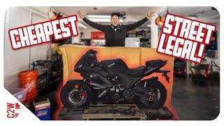 THIS motorcycle only costs $1799 and its STREET LEGAL  Venom X22 Unboxing