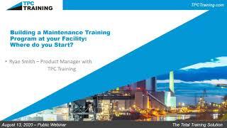 Building a Maintenance Training Program in your Facility