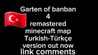Garten of banban 4 minecraft map Türkçe-Turkish version is out now