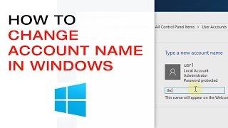 How to Change Account Name in Windows 10