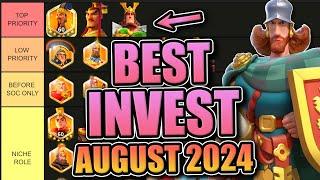 Legendary Investment Tier List F2P & Low Spend -- Open Field Rise of Kingdoms August 2024