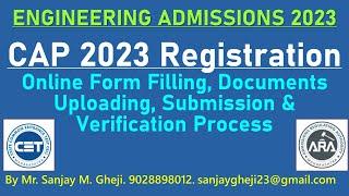 Engineering Registration Admission 2023  CAP Online Registration Process 2023  MH CET 2023