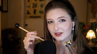 ASMR Gentle Tuning Fork Vibrations & Mic Scratching No Talking 1 HR