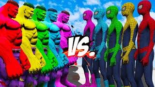 TEAM SPIDER-MAN VS TEAM HULK COLOR -  EPIC SUPERHEROES WAR