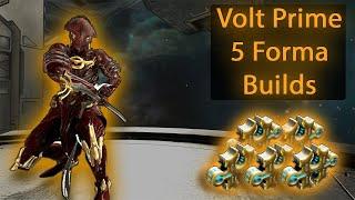 How to Mod Volt Prime Guide  5 Forma Builds  Warframe 2021