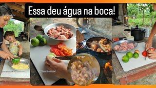 Receita boa é da roça Comida boa no fogão a lenha.