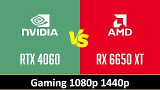 RTX 4060 vs RX 6650 XT - Gaming 1080p 1440p R7 7800X3D