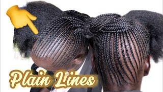 Plain Cornrows Thick Hair Braiding