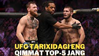 Shunchaki aqlbovar qilmas pullar UFC tarixidagi eng qimmat top-5 jang haqida