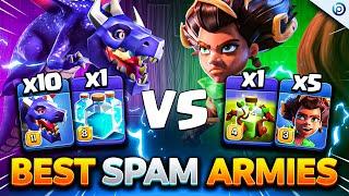 KLAUS uses Both ROOT RIDERS and DRAGON SPAM Which is STRONGER? Clash of Clans Legend League