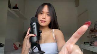 ASMR wet mouth sounds hand movements apple box tapping & repeating my intro  ylyslee8171 CV 