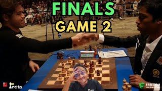 Game recognizes Game  Carlsen vs Praggnanandhaa  World Cup finals Game 2  Commentary by Sagar