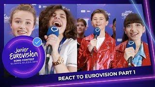 Junior Eurovision stars REACT to Eurovision - Part 1