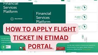 How to book a ticket from etimad portal Saudi Arabia-part1.