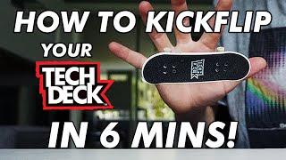 HOW TO KICKFLIP ON A TECH DECK  EASIEST WAY 2.0